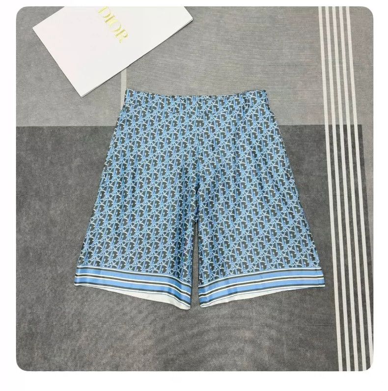 Dior Classic Dior Silk Shorts in Blue Size US 31 - 1 Thumbnail