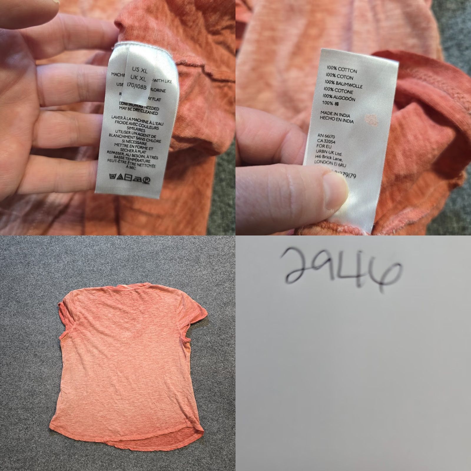 Vintage Pilcro Anthropologie Top Womens XL Orange Short Sleeve T-Shirt Casual Shirt Bohemian Authentics? Size XL / US 12-14 / IT 48-50 - 8 Thumbnail