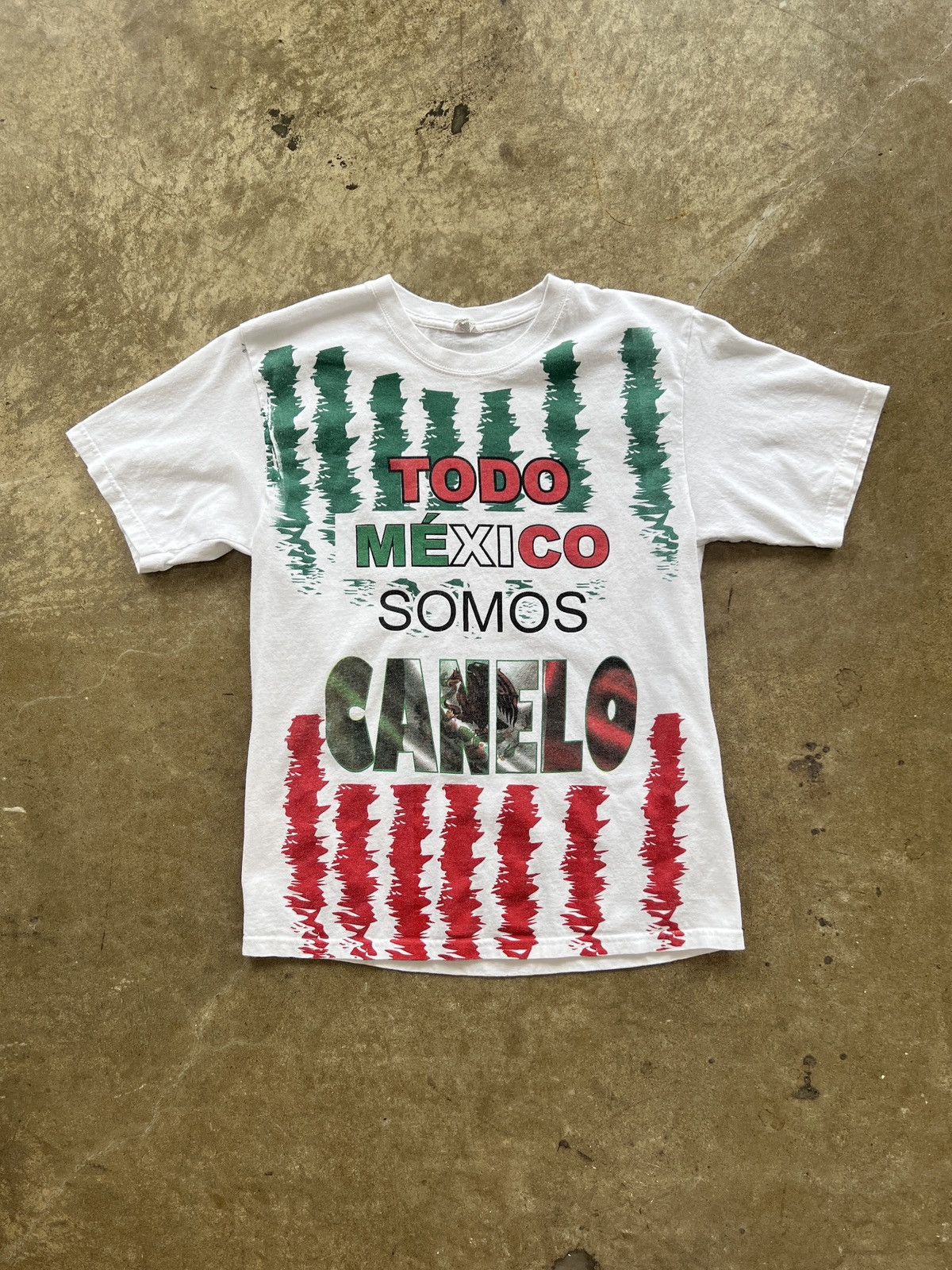 Vintage Vintage Todo Mexico Canelo Álvarez Boxing Flag Tee Medium Size US M / EU 48-50 / 2 - 2 Thumbnail