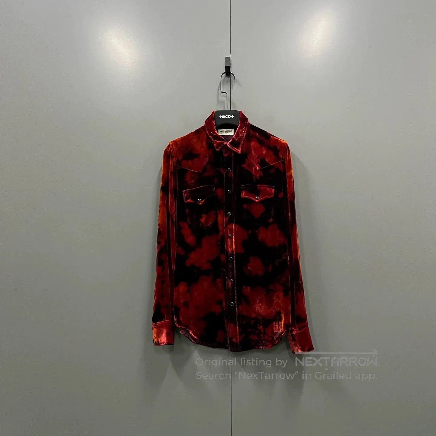 Saint Laurent Paris Saint Laurent Tie-Dye Velvet Shirt. Size US M / EU 48-50 / 2 - 1 Thumbnail