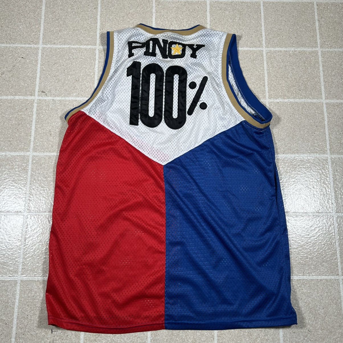 Vintage Vtg Philippines Pilipinas Jersey 100% Pinoy Basketball Large Size US L / EU 52-54 / 3 - 3 Thumbnail