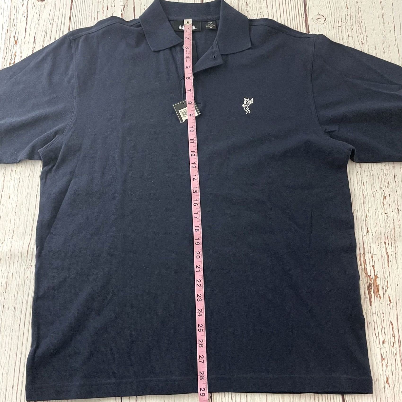 Vintage Ashworth Button-Up Short Sleeve Golf Shirt Men’s Medium Solid Dark Blue Size US M / EU 48-50 / 2 - 6 Thumbnail