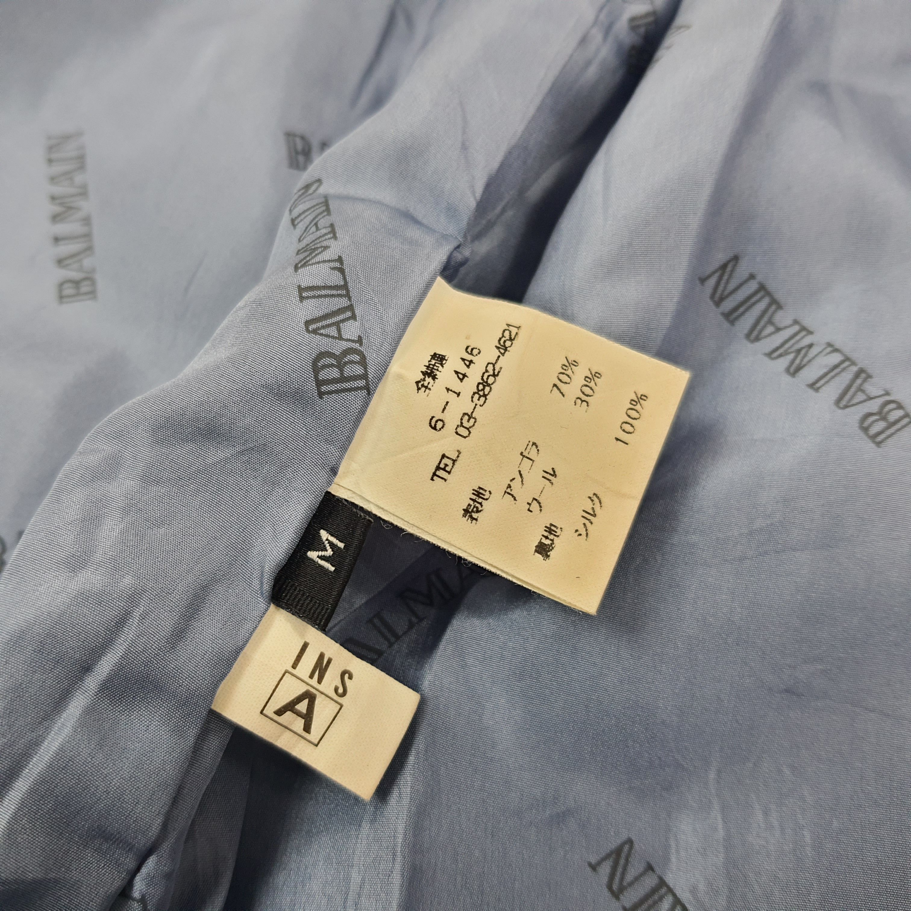 Balmain × Vintage Vintage Balmain Paris Trench Jacket C222N12 Size US M / EU 48-50 / 2 - 8 Thumbnail