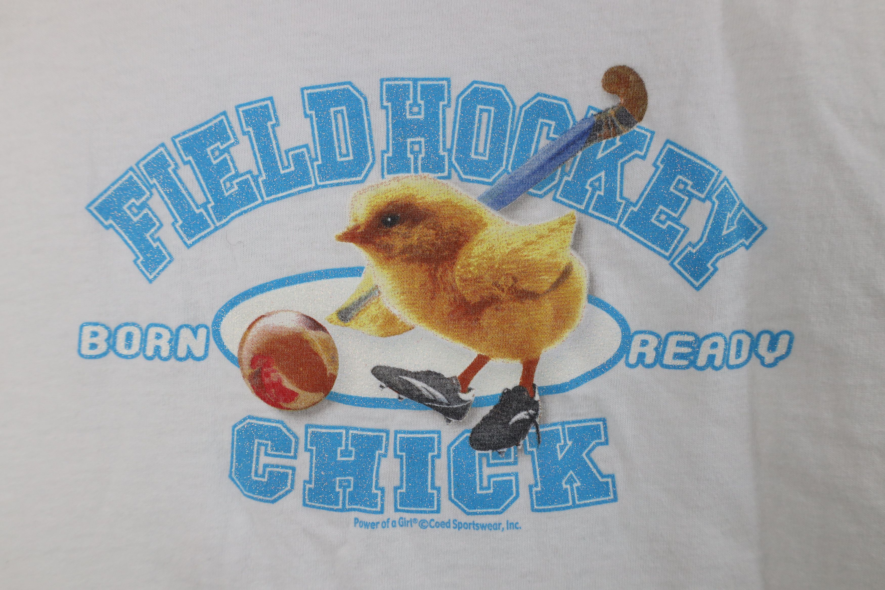 Vintage Vintage 90s Field Hockey Chick Short Sleeve T-Shirt Size M / US 6-8 / IT 42-44 - 4 Thumbnail