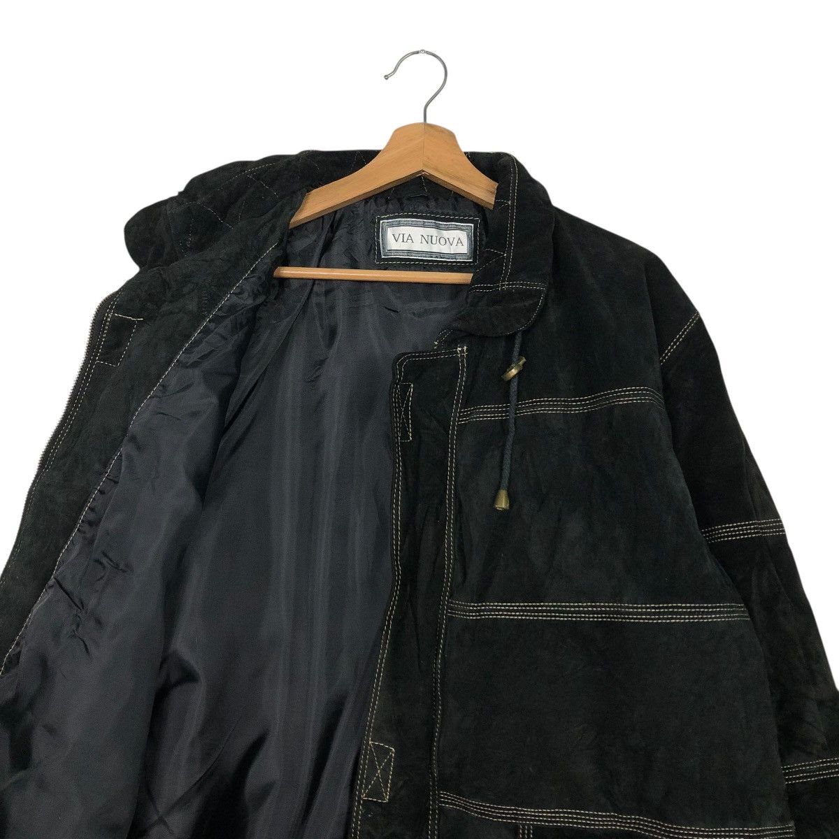 Japanese Brand 🔥VINTAGE LEATHER JACKET BIKER VIA NUOVA ISSEY MIYAKE Size US M / EU 48-50 / 2 - 14 Thumbnail