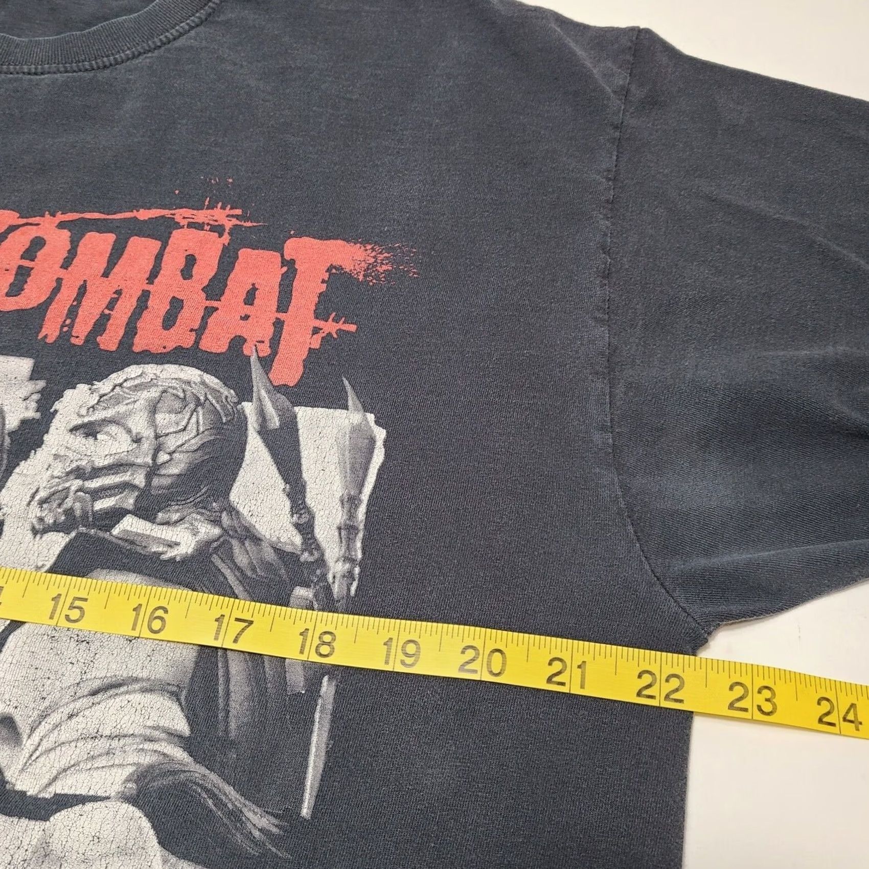 Jerzees VINTAGE Mortal Kombat T-Shirt Jerzees 90s Video Game Promo Characters XL Crew Neck Short Sleeve Unisex Adults Black Size US XL / EU 56 / 4 - 7 Thumbnail