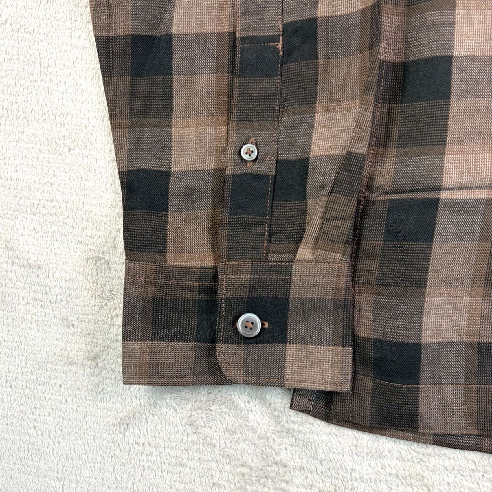 Todd Snyder Todd Snyder Rayon Field Shirt Espresso Bean Mens Large Classic Fit NWT Button-Up Plaid Brown Viscose Size US L / EU 52-54 / 3 - 5 Thumbnail