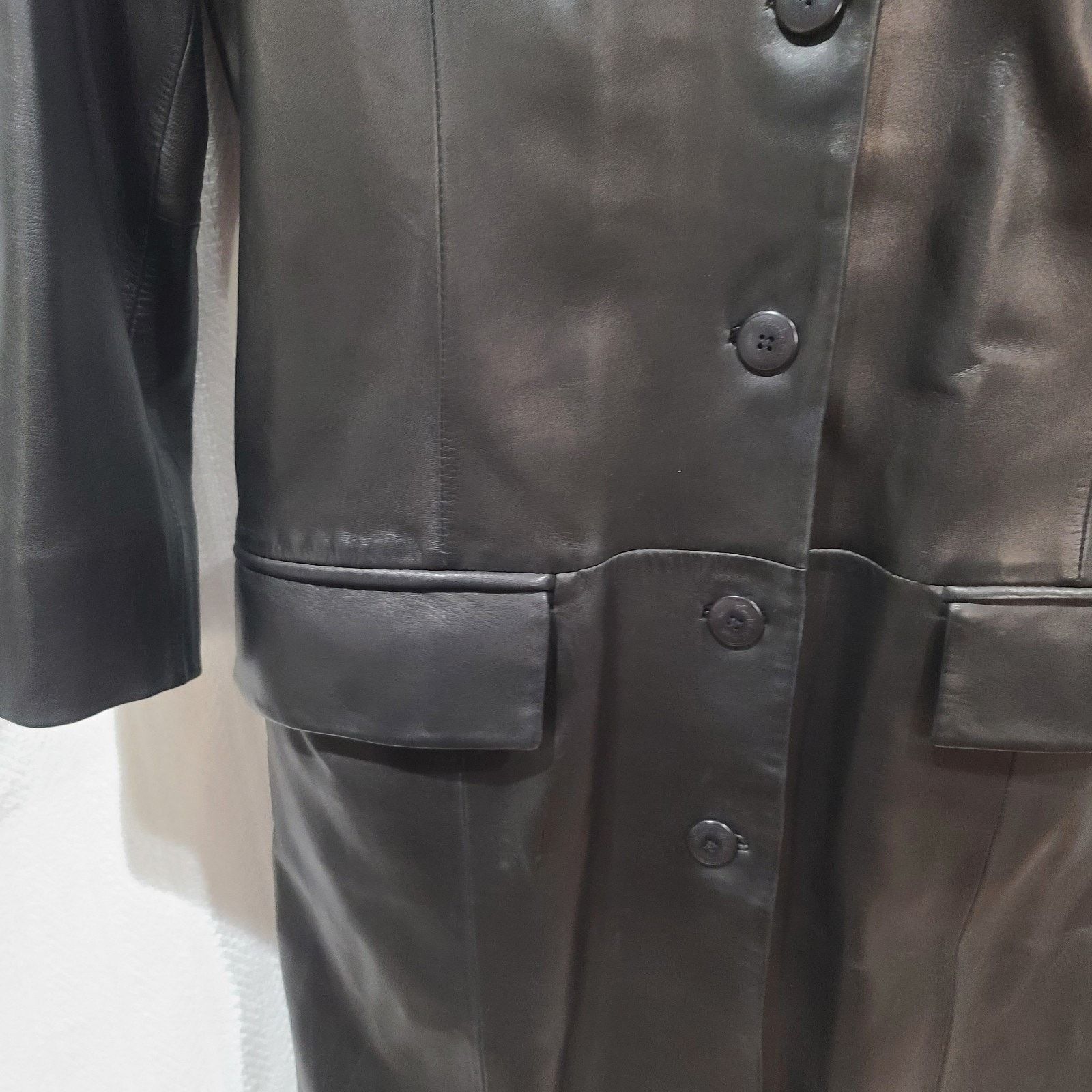 Brooks Brothers Brooks Brothers Vintage Women’s Black Leather Coat Size 8 Size M / US 6-8 / IT 42-44 - 4 Thumbnail