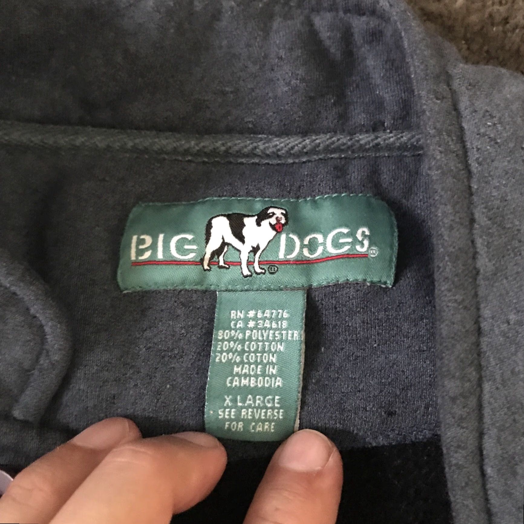 Big Dogs VINTAGE Big Dogs Shirt Long Sleeve Henley Blue XL Men’s 1990s Grunge Baggy Cotton Blend Size US XL / EU 56 / 4 - 5 Thumbnail