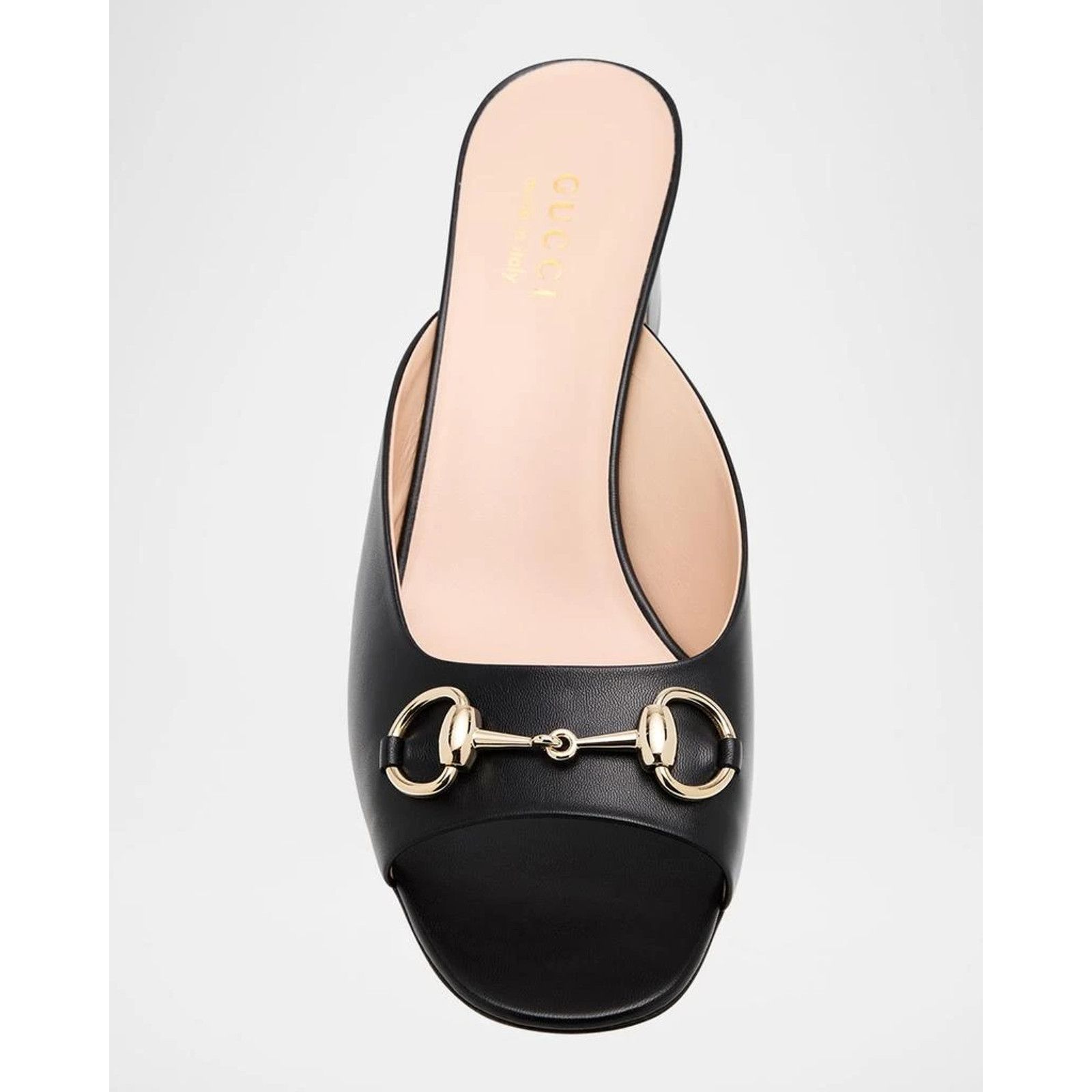 Gucci Gucci Lady Horsebit Black Leather Gold Block Heel Mule 37.5 Size US 7.5 / IT 37.5 - 12 Thumbnail