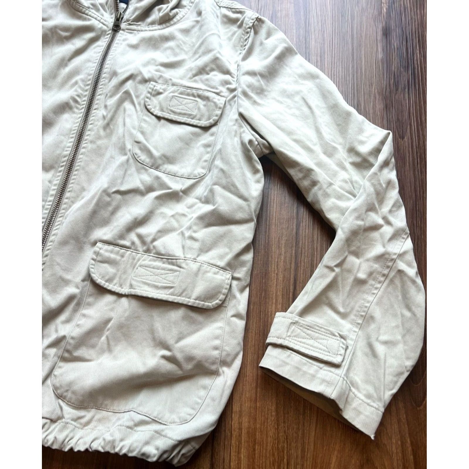 Gap GAP JACKET M BEIGE/TAN CHINO CARGO ZIP UP W/ HOOD Size M / US 6-8 / IT 42-44 - 3 Thumbnail