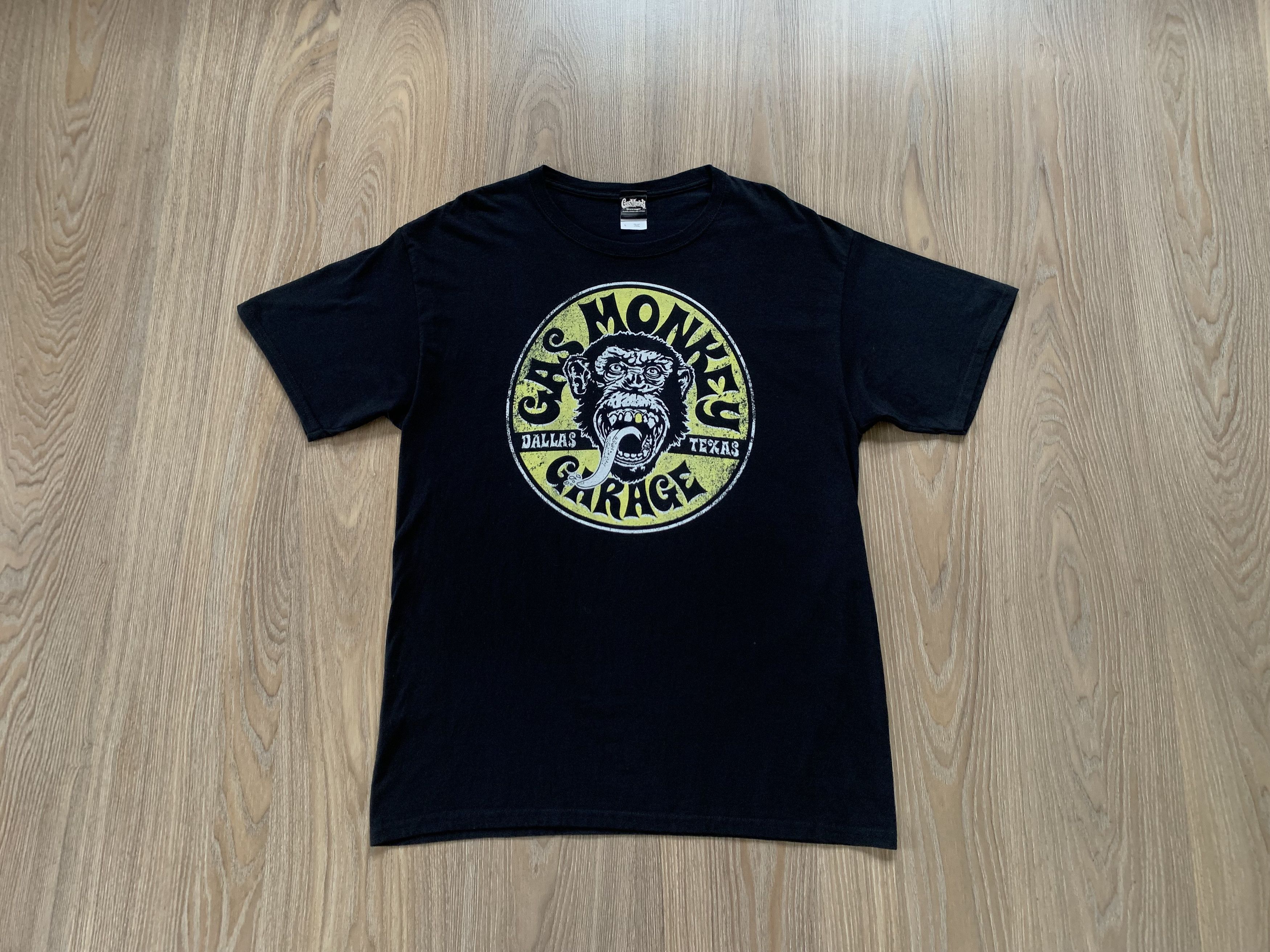 Fruit Of The Loom Vintage Gas Monkey Garage Black Printed T-Shirt Size US L / EU 52-54 / 3 - 2 Thumbnail
