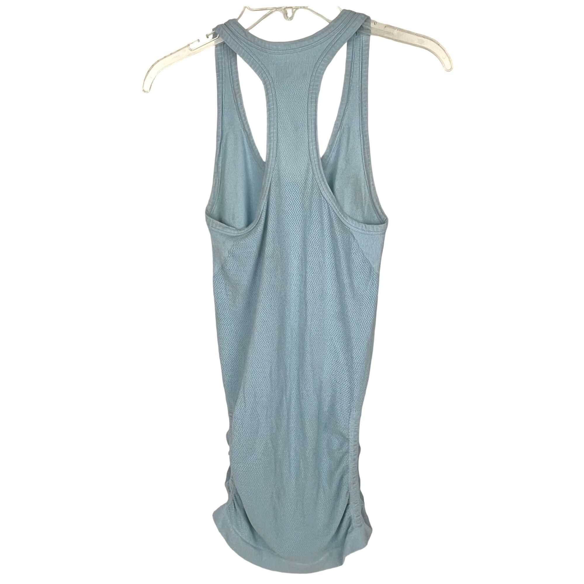 Athleta Athleta Women Sleeveless Blue Workout Tank Cinched Racerback Size L / US 10 / IT 46 - 3 Thumbnail