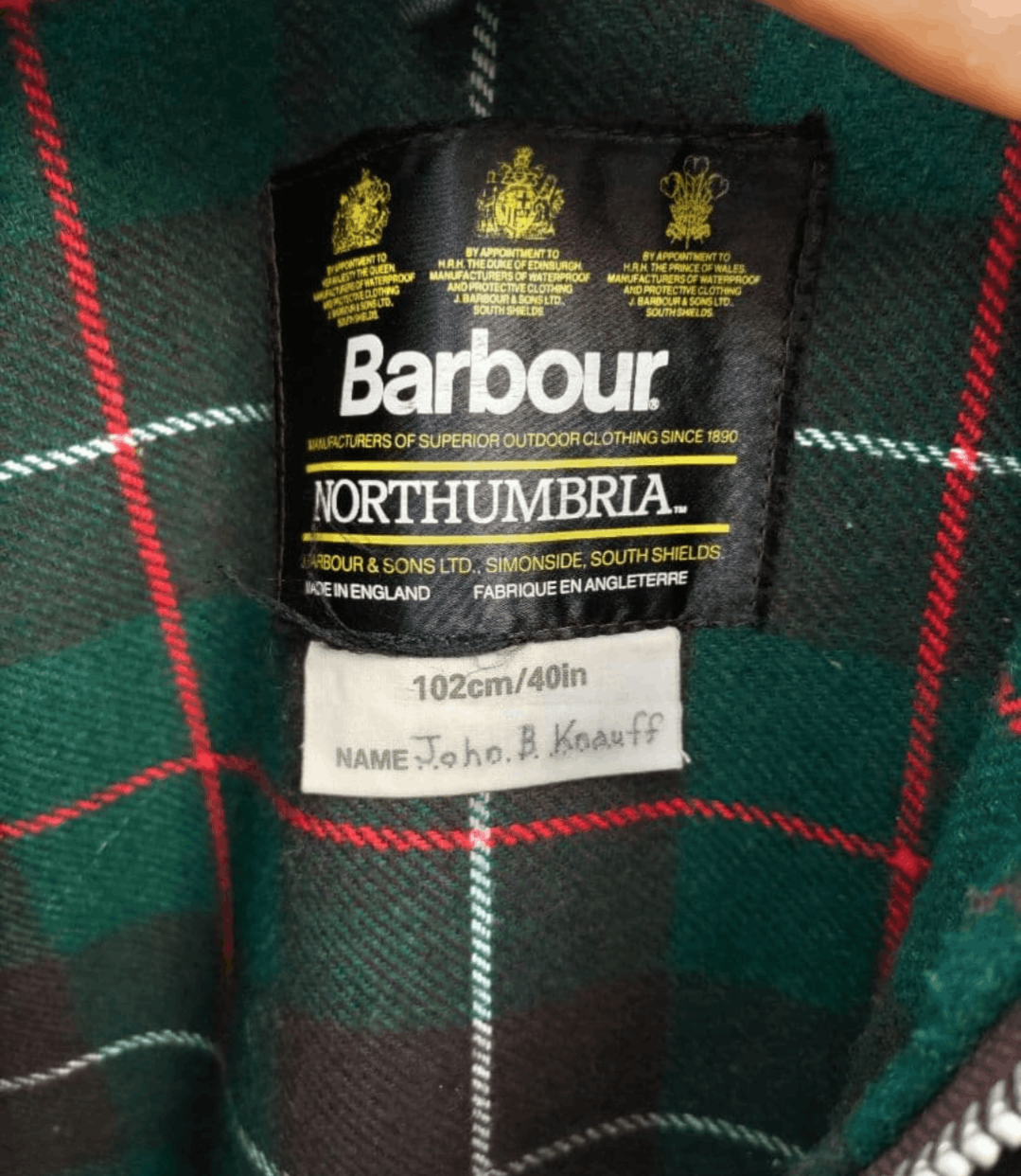 Barbour Excellent Condition★ 1980s Barbour NORTHUMBRIA C40 3 Crest Size US L / EU 52-54 / 3 - 7 Thumbnail