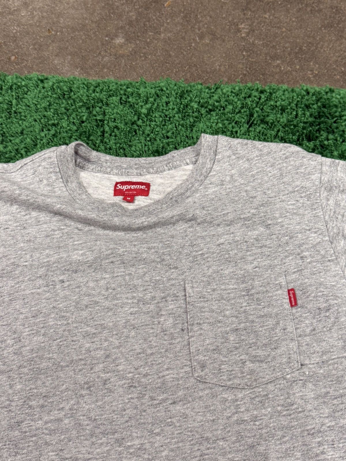 Supreme Supreme Grey Pocket Tee Cut and Sewn Medium Size US M / EU 48-50 / 2 - 3 Thumbnail