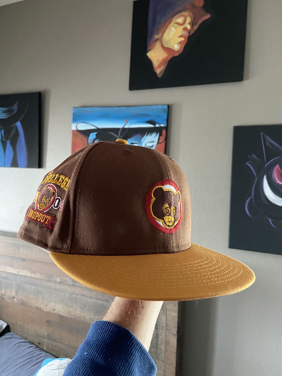 Kanye West Kanye West College Dropout Fitted 7 5/8 Hat Grailed