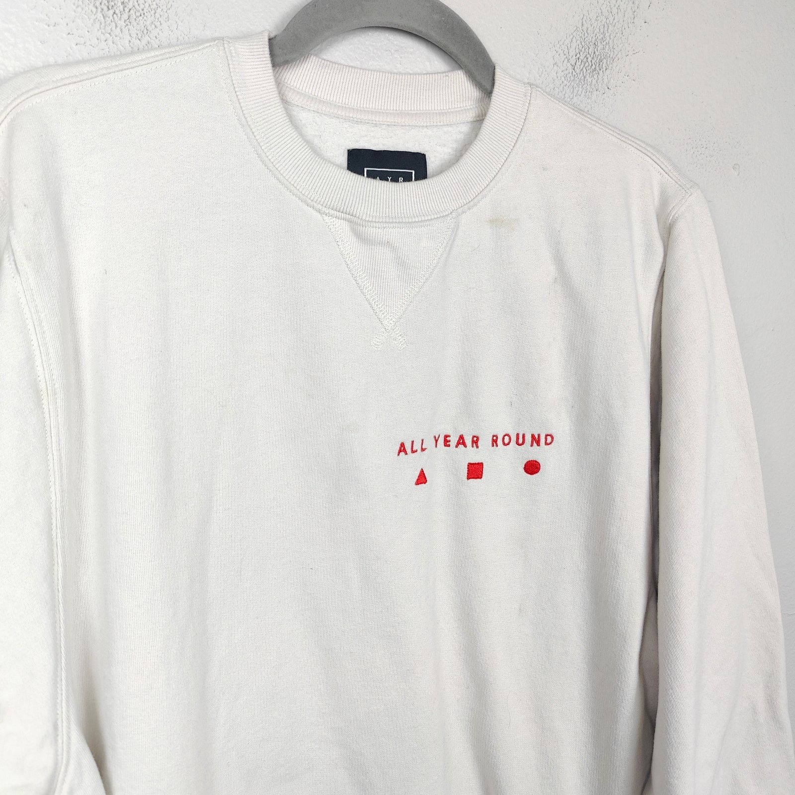 Other Ayr Sweatshirt Womens Small Off-White Fleece Pullover Size S / US 4 / IT 40 - 2 Thumbnail