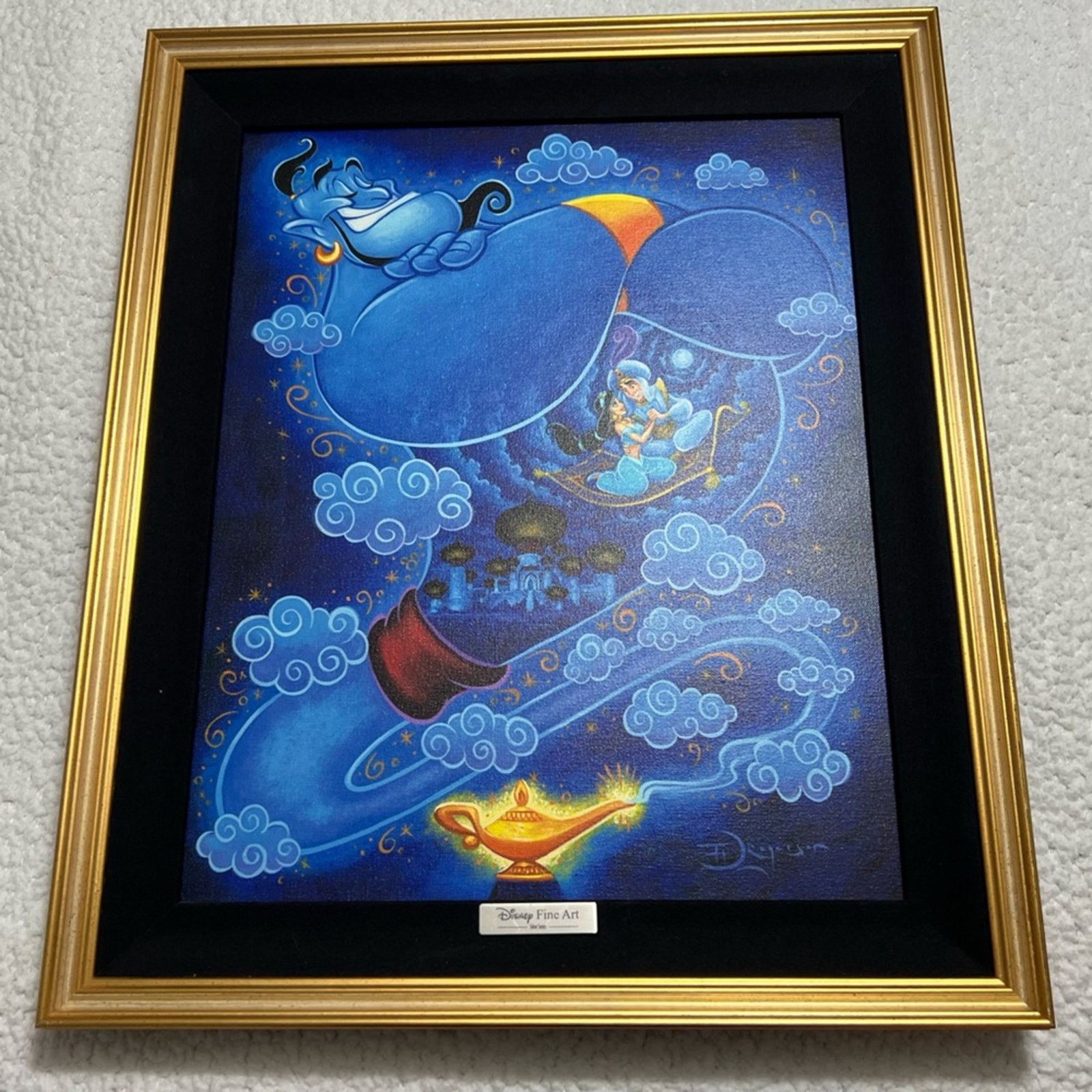Disney Dream of Genie ALADDIN 16x20 Disney Art - Tim Rogerson $650 Size ONE SIZE - 4 Thumbnail