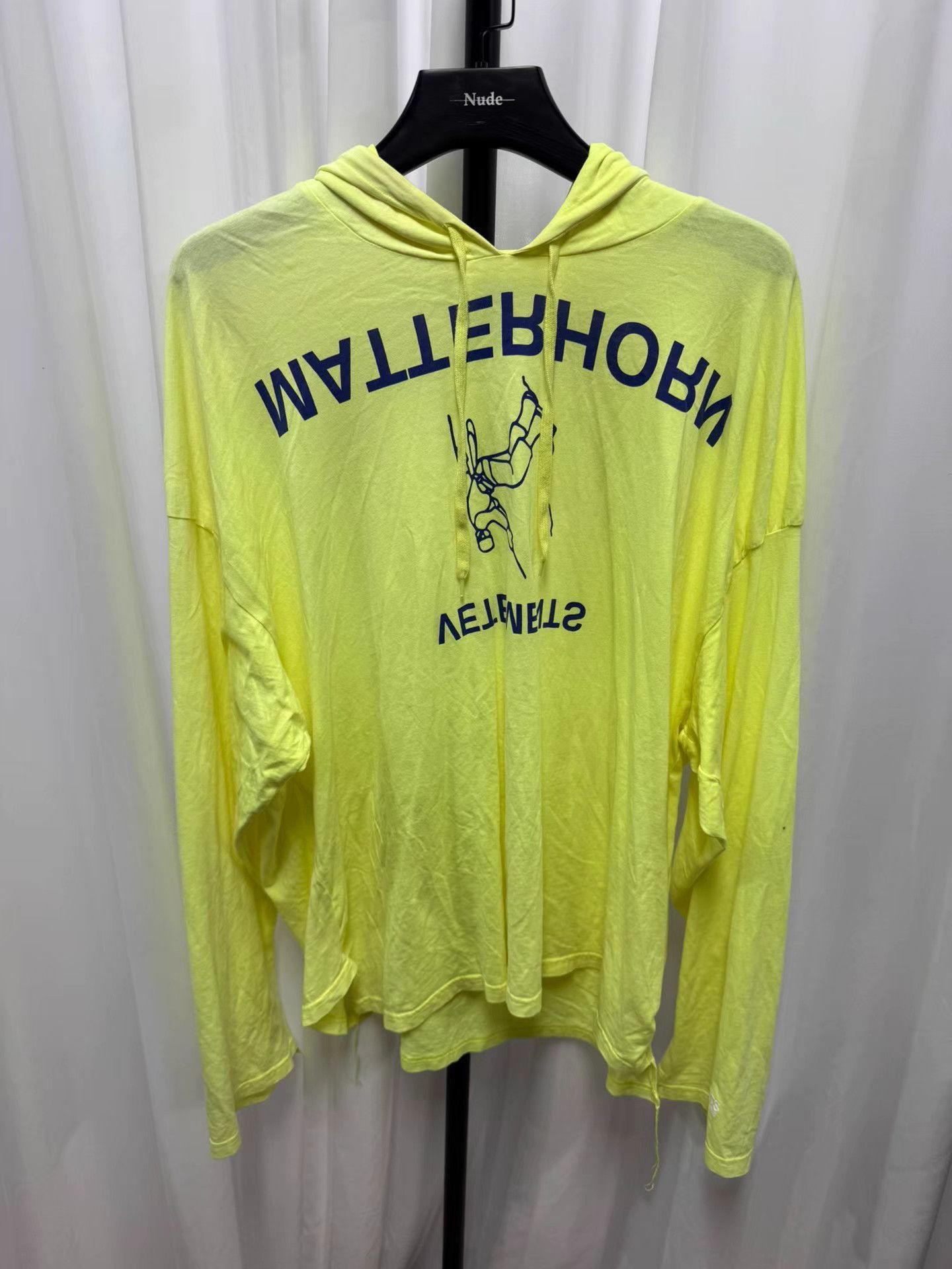 Vetements Yellow Graphic Hoodie with Drawstring Size US M / EU 48-50 / 2 - 1 Thumbnail