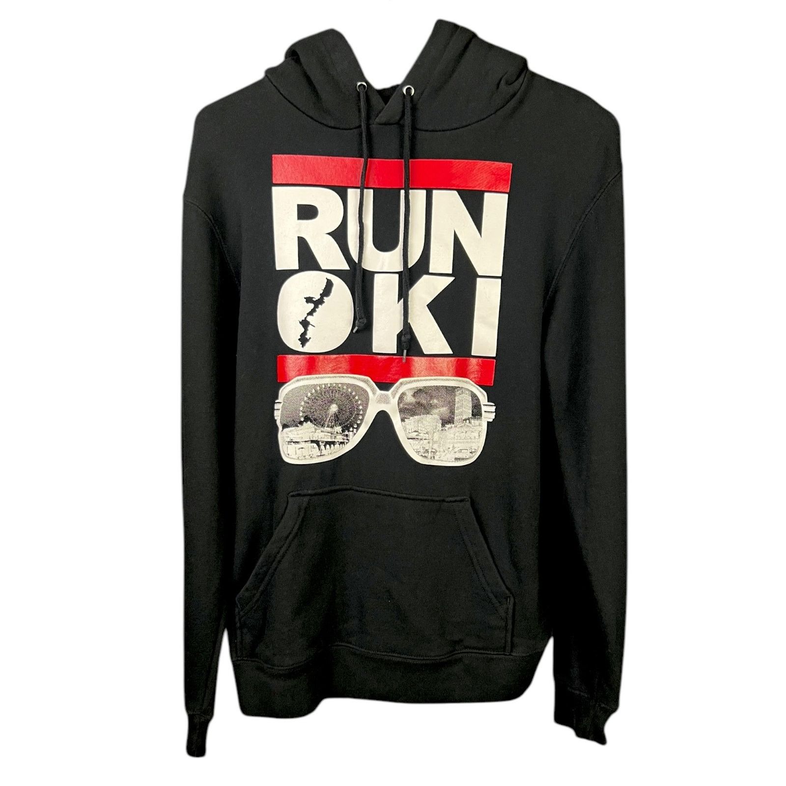 Japanese Brand Run Oki Okinawa Japan Men's Small Box Logo Black Hoodie Size US S / EU 44-46 / 1 - 5 Thumbnail