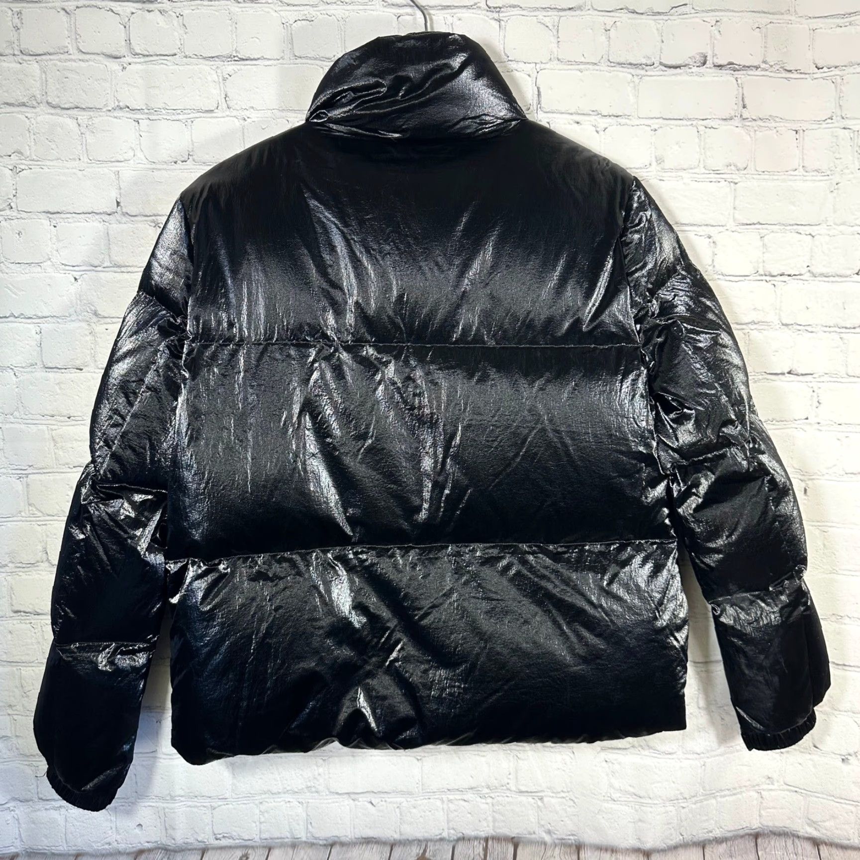 Vintage VINTAGE? No. The Recycled Planet Company Black Puffer Jacket Coat Women L Full Zip Quilted Zipper Snap Pocket Size L / US 10 / IT 46 - 6 Thumbnail