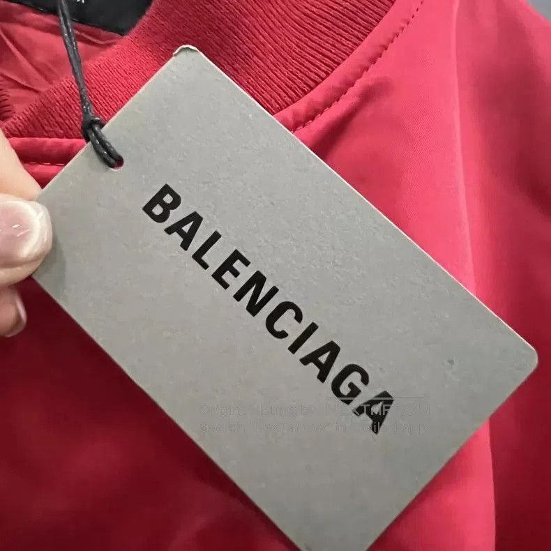 Balenciaga Balenciaga Red Embroidered Logo Jacket. Size US XS / EU 42 / 0 - 5 Thumbnail