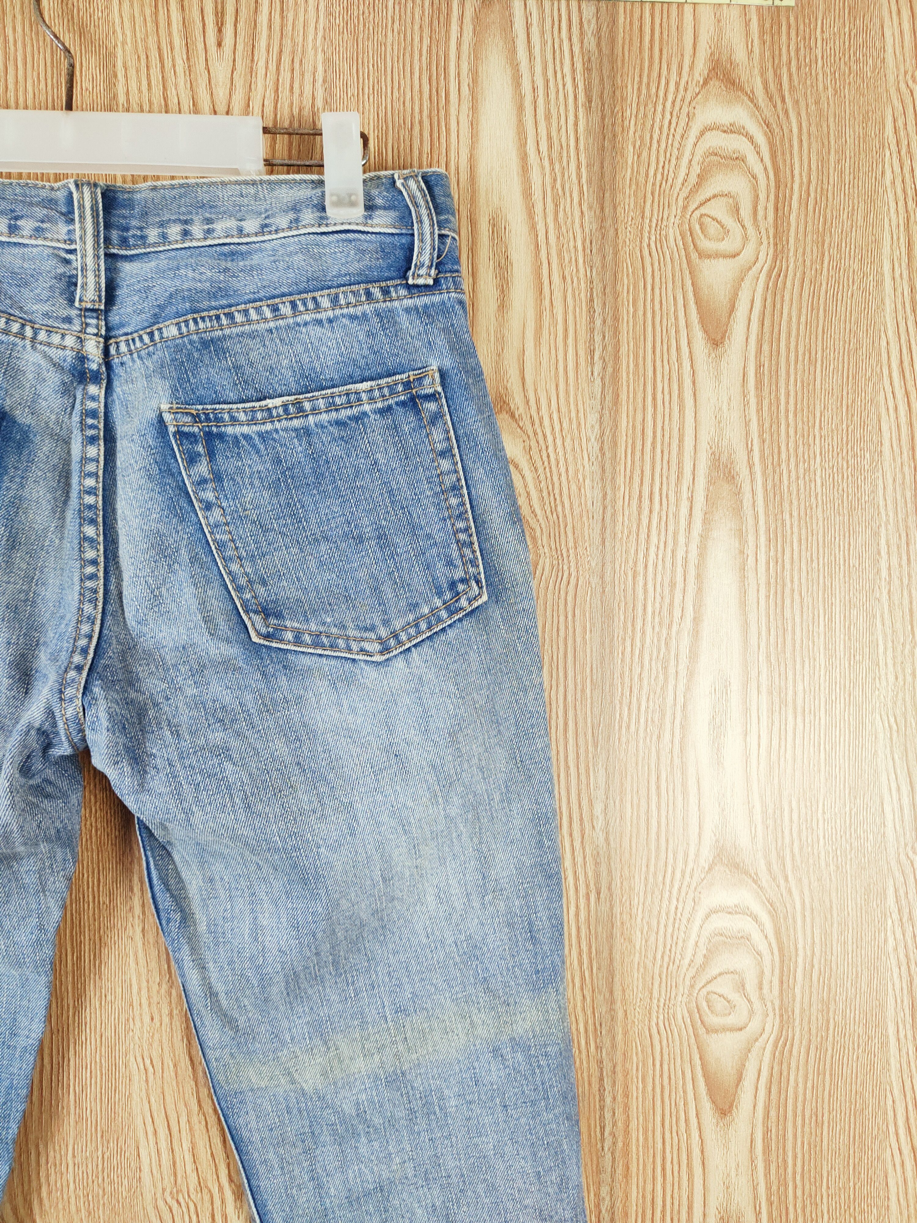 Japanese Brand OZOC Blue patchwork Distressed Ripped Jeans #W601 Size 30" / US 8 / IT 44 - 10 Thumbnail