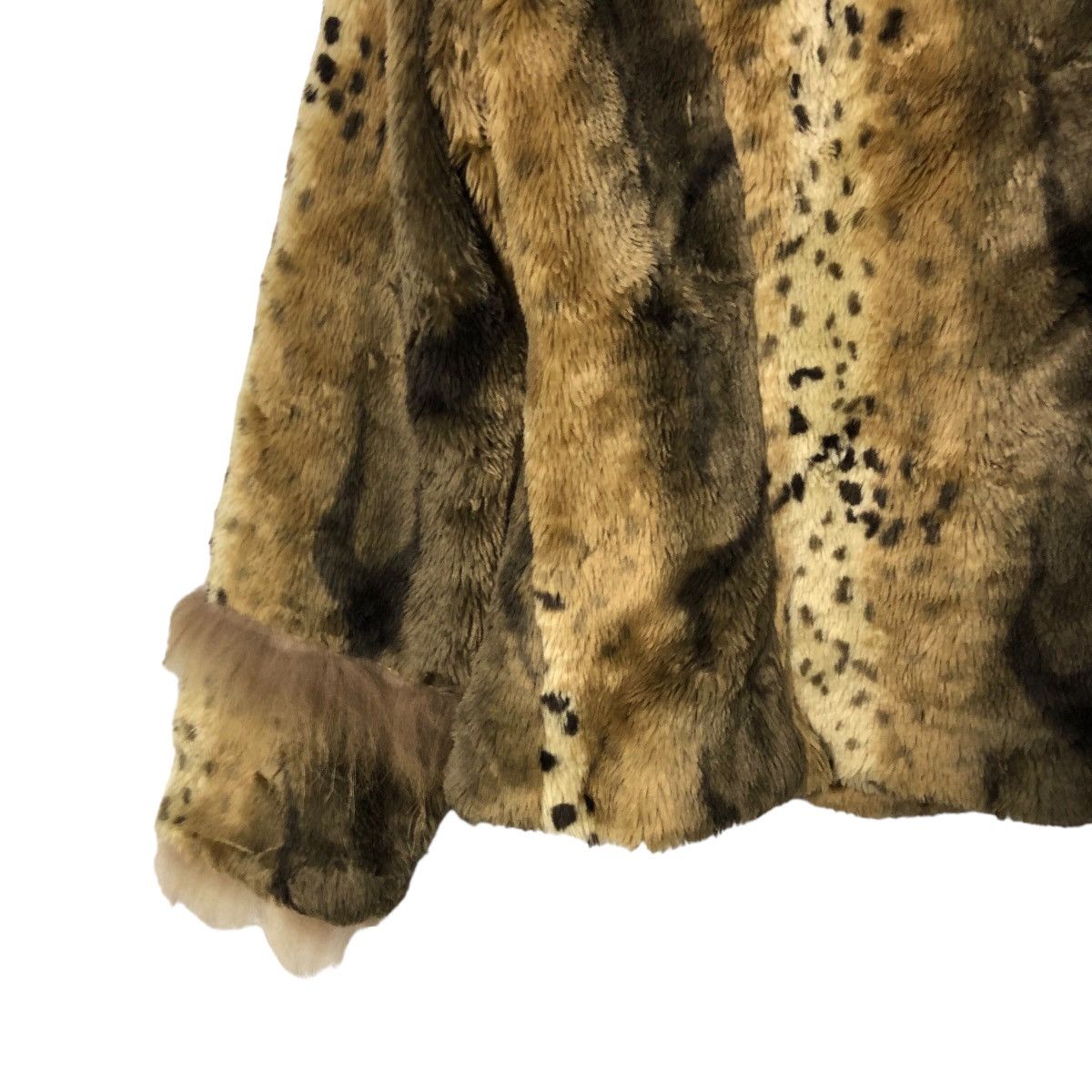 Other Vintage Via Faburrica Leopard Faux Fur Coat Size M / US 6-8 / IT 42-44 - 7 Thumbnail
