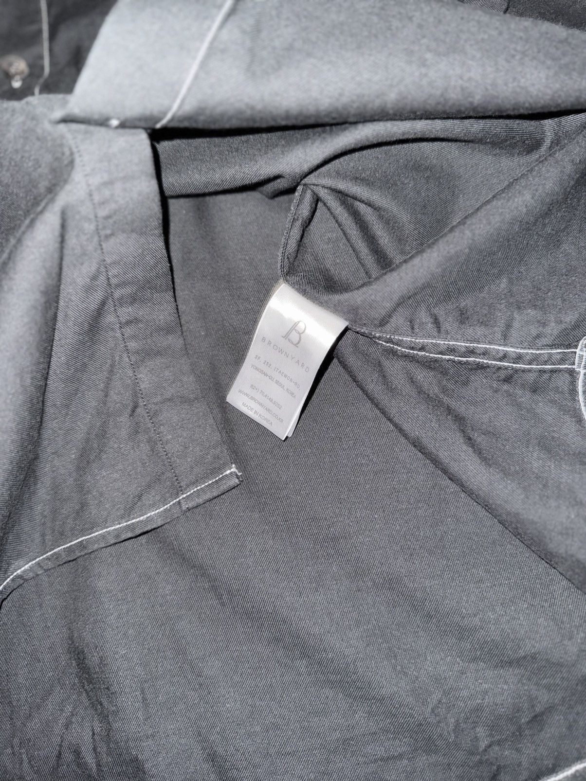 Japanese Brand [2] 8division x Brownyard Collaboration Tencel Stitch Shirt Size US XL / EU 56 / 4 - 6 Thumbnail