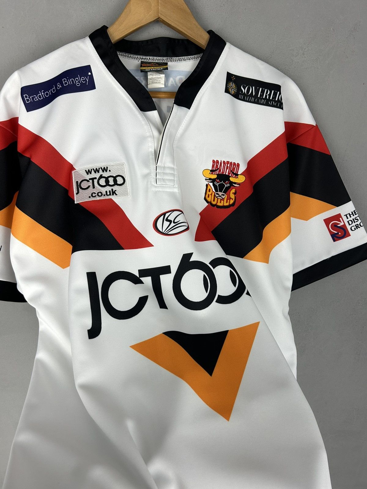Vintage Bradford Bulls Rugby Jersey Shirt ISC Dobby #9 Super League Size US S / EU 44-46 / 1 - 5 Thumbnail