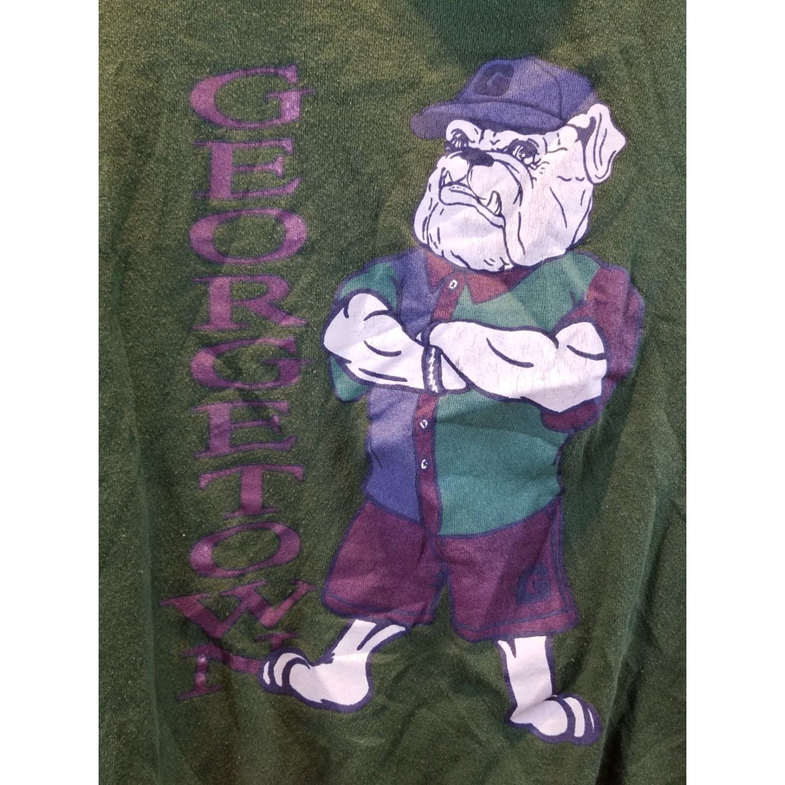 Vintage VINTAGE Georgetown University Hoyas Green Sweatshirt XL 90s Mens Pullover Sweatshirt Shirt Hoodie Long Sleeve XL Size US XL / EU 56 / 4 - 2 Thumbnail
