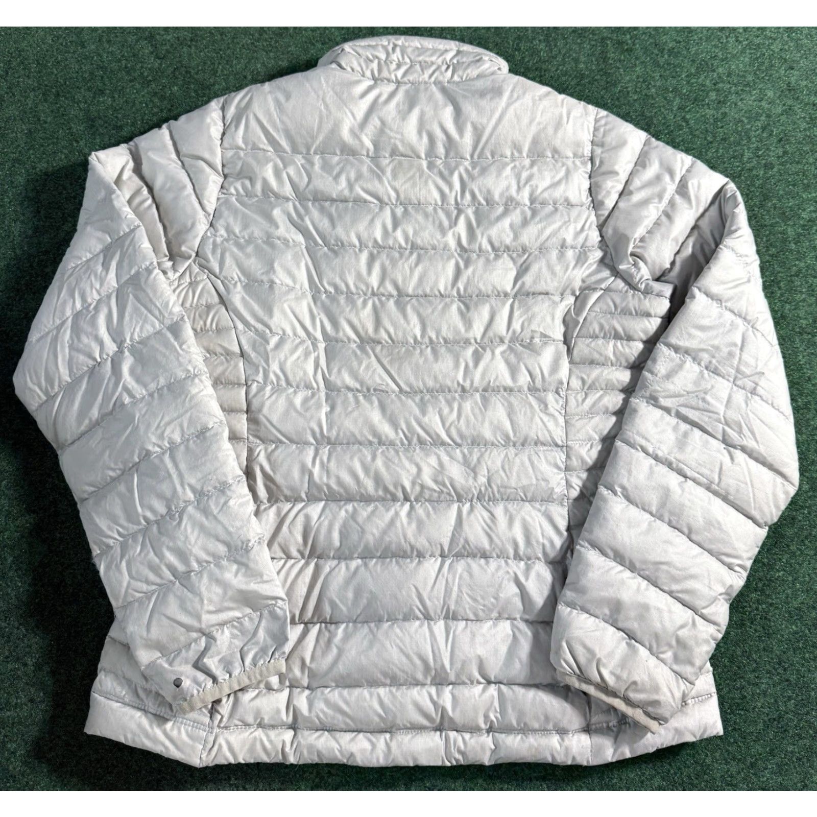 Patagonia Goose Down Sweater Puffer Jacket Womens S Gray Full Zip