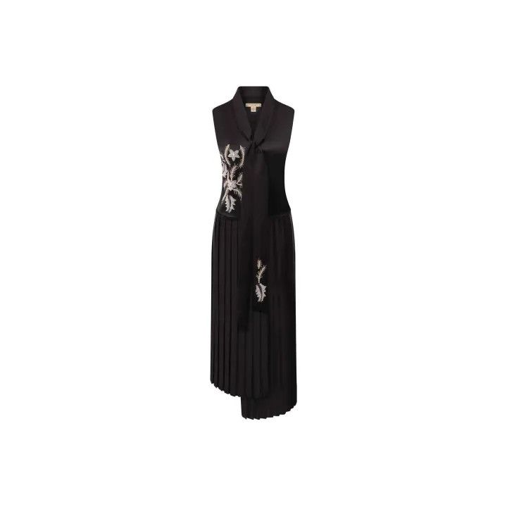 Burberry Burberry Floral Embroidered Long Black Dress 0079 Size S / US 4 / IT 40 - 1 Thumbnail