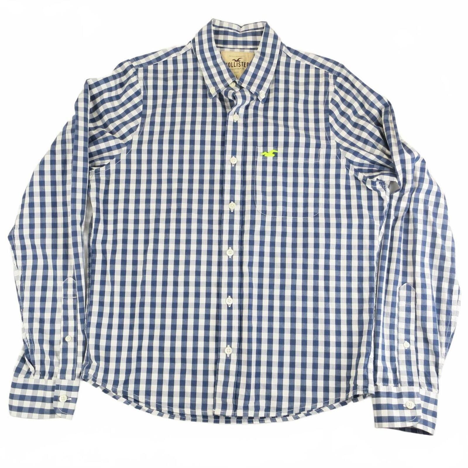 Hollister Hollister Blue and White Checkered Button-Up Shirt Men's L Size US L / EU 52-54 / 3 - 1 Thumbnail