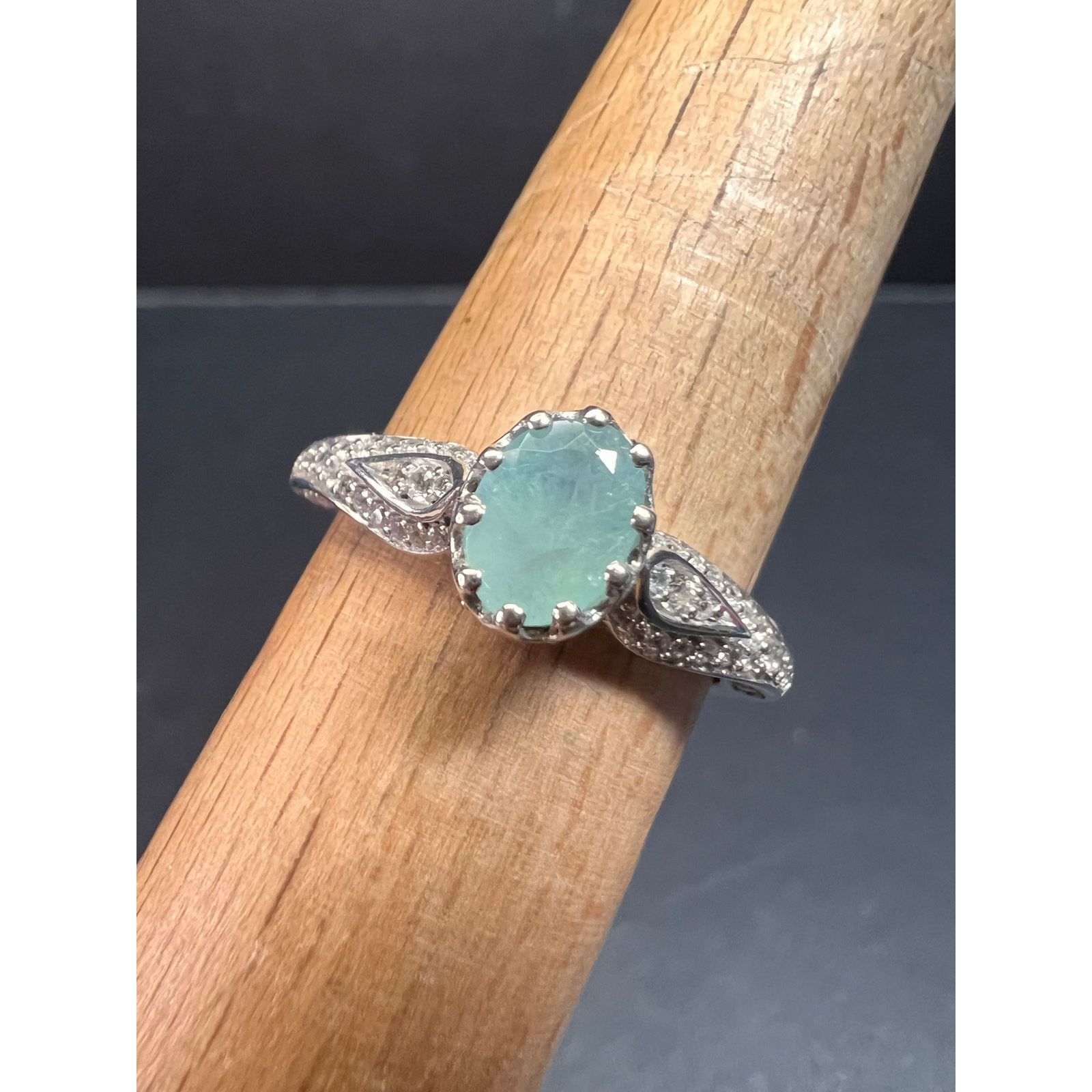 Other NEW grandidierite zircon ring in 925 silver size 8 Size ONE SIZE - 7 Thumbnail