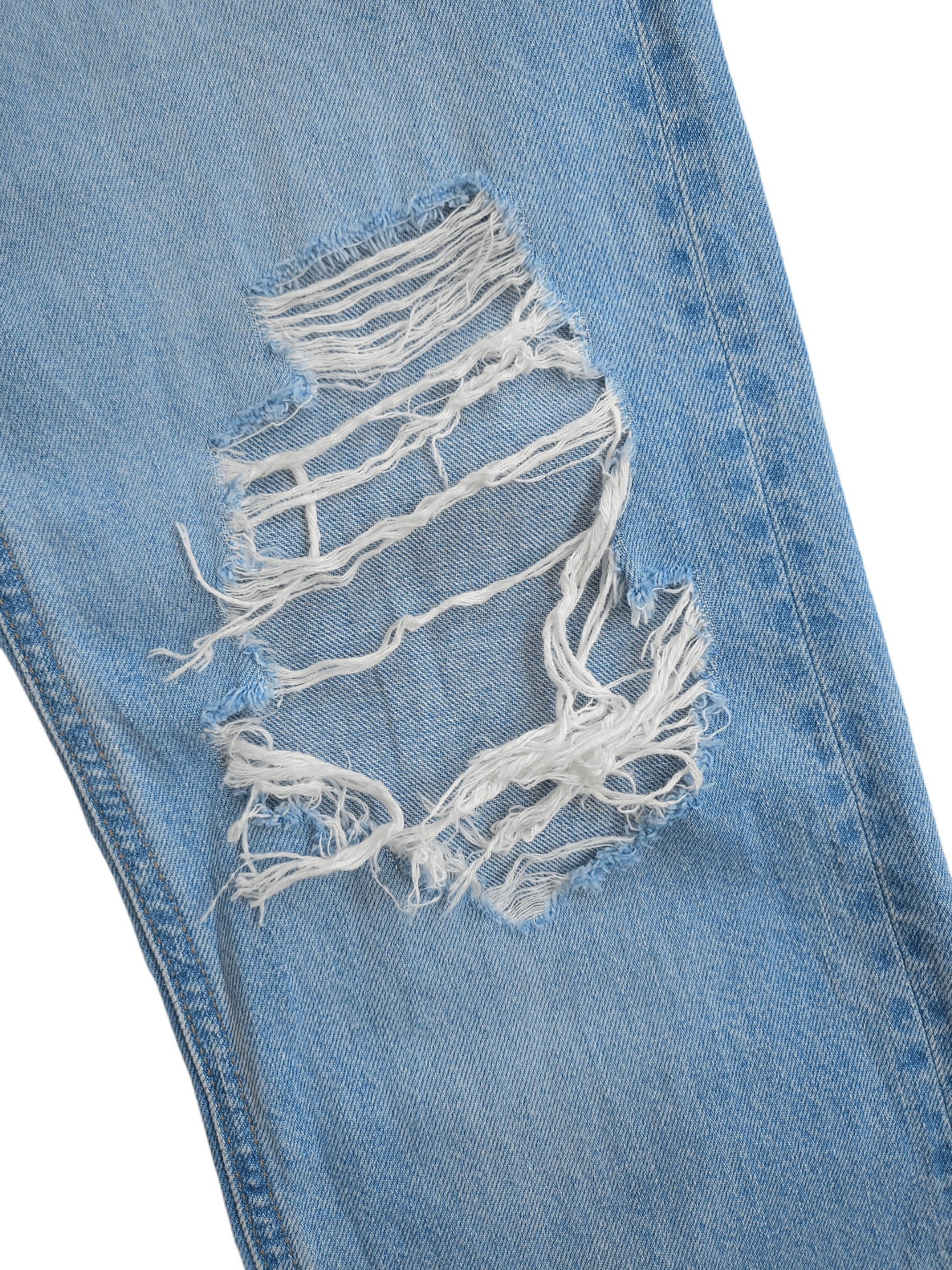 Kaihara Denim × Uniqlo × Vintage UNIQLO Regular, Straight Cut Distressed Vintage Denim Size US 26 / EU 42 - 8 Thumbnail