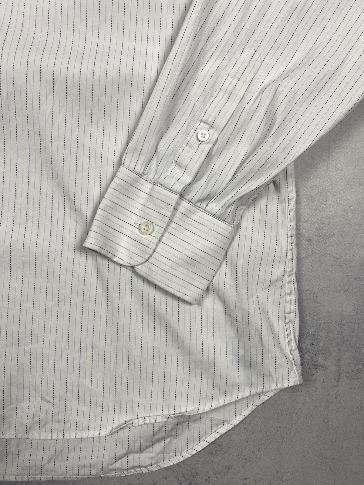 Prada Prada Stripped Luxury Long Sleeve Shirt Button Up Designer Size US L / EU 52-54 / 3 - 4 Thumbnail