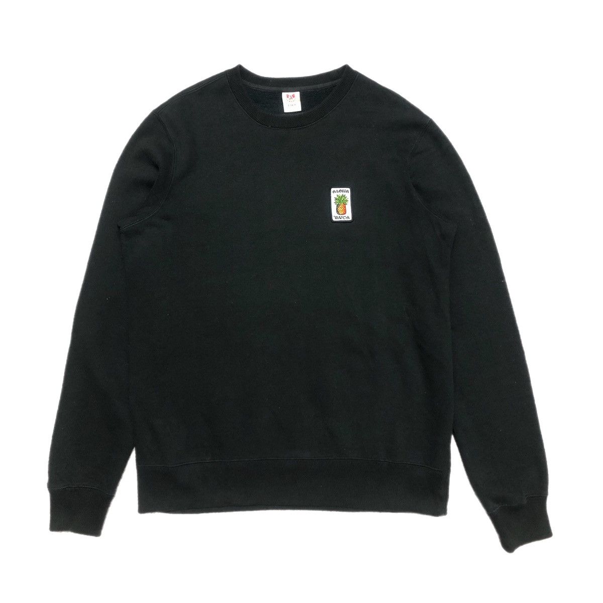 image of Rvca x Skategang Rcva Skateboard Aloha Crewneck Sweatshirt in Black, Men's (Size Small)