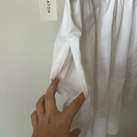 Aritzia Babaton Abacus Poplin White Romper Size 32" / US 10 / IT 46 - 2 Thumbnail