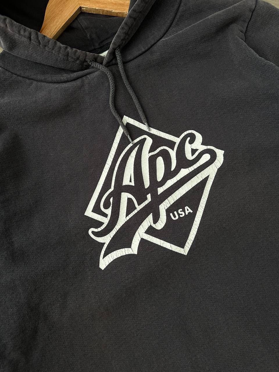 A.P.C. Vintage A.P.C. U.S. Faded Style Hoodie Black Graphic Logo Size US S / EU 44-46 / 1 - 13 Thumbnail