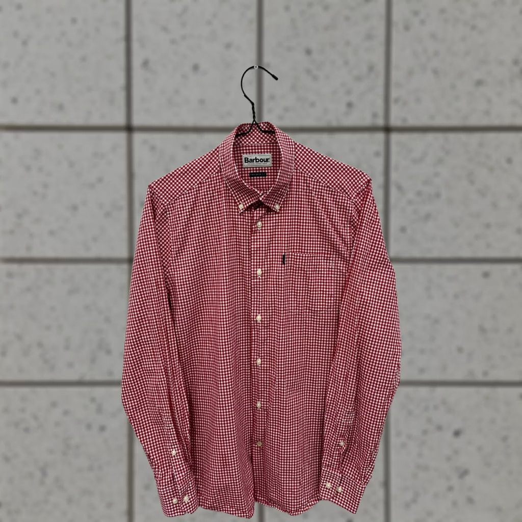 Barbour Barbour Button-Up Shirt Gingham Red Mens UK M US S Tailored Long Sleeve Collared Check-Pattern Regular Size Size US S / EU 44-46 / 1 - 1 Thumbnail
