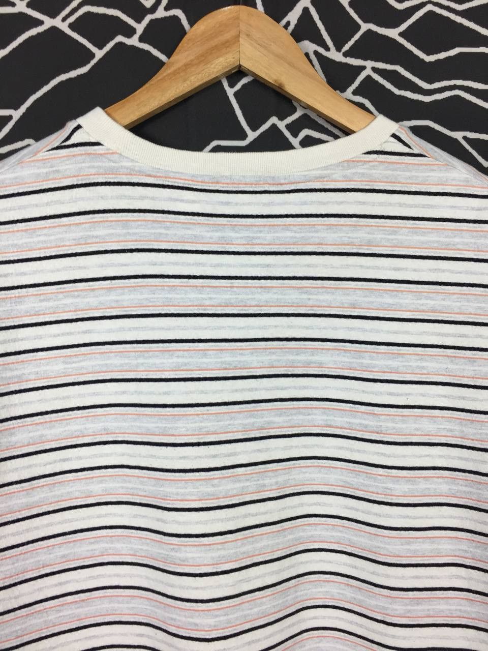 GU × Japanese Brand GU Japan Multicolor Striped Half Sleeve Tee Size US L / EU 52-54 / 3 - 7 Thumbnail