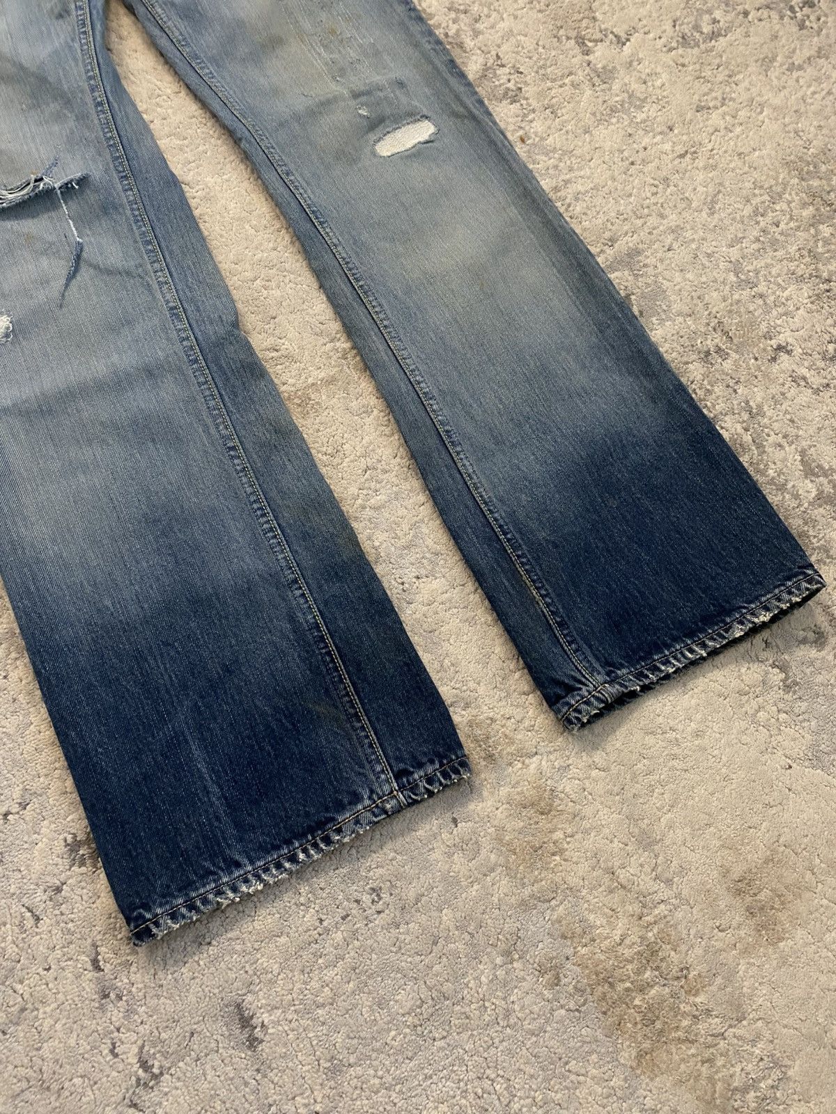 Blue Blue Japan Blue Blue Japan - Crash Distressed Repair Bootcut Denim Size US 30 / EU 46 - 8 Thumbnail