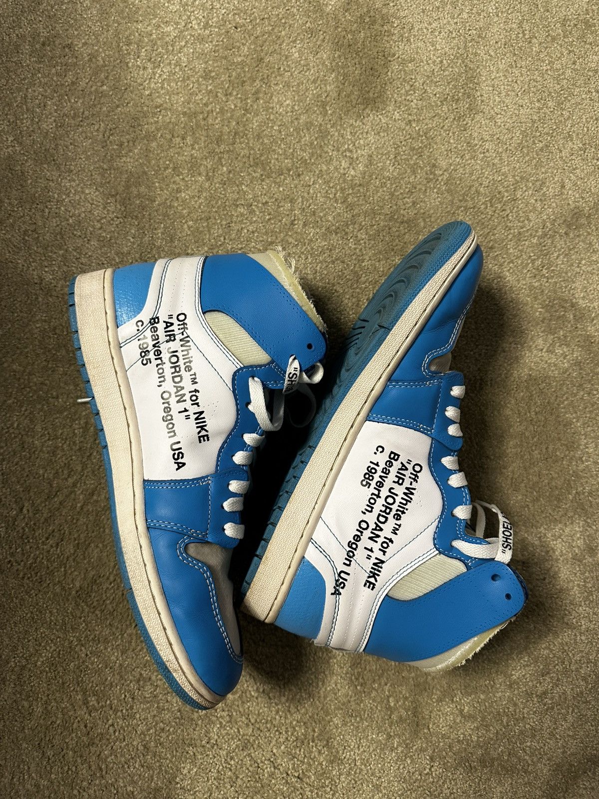 Nike × Off-White UNC Jordan 1 x Off-White Size US 11 / EU 44 - 2 Thumbnail