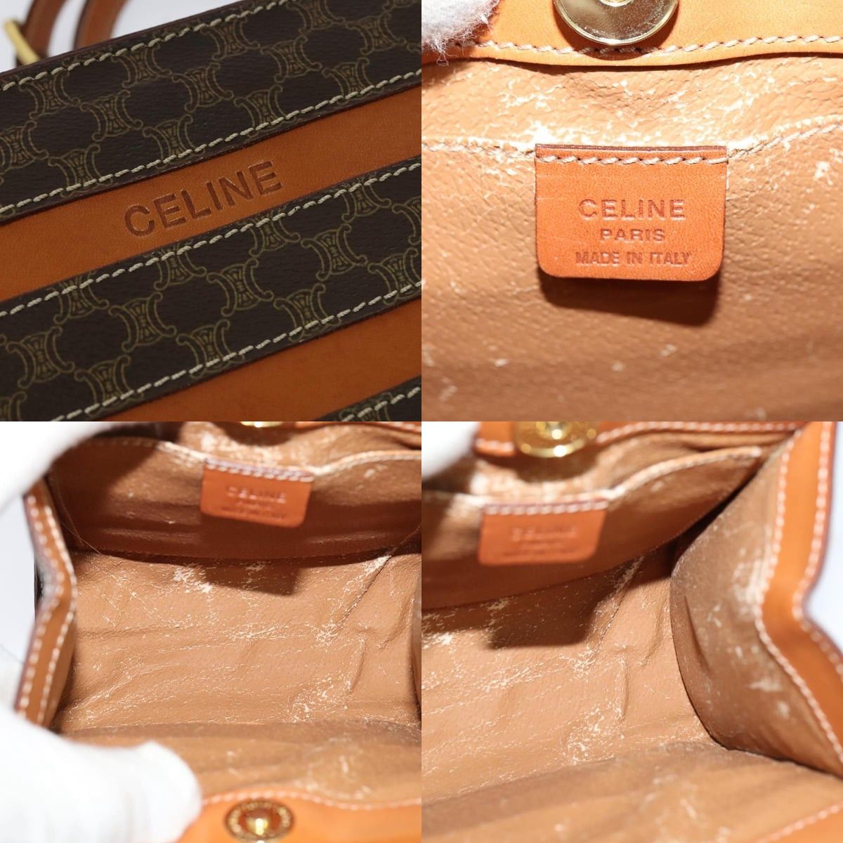 Celine CELINE Macadam Canvas Backpack Pvc Leather Brown Size ONE SIZE - 11 Thumbnail