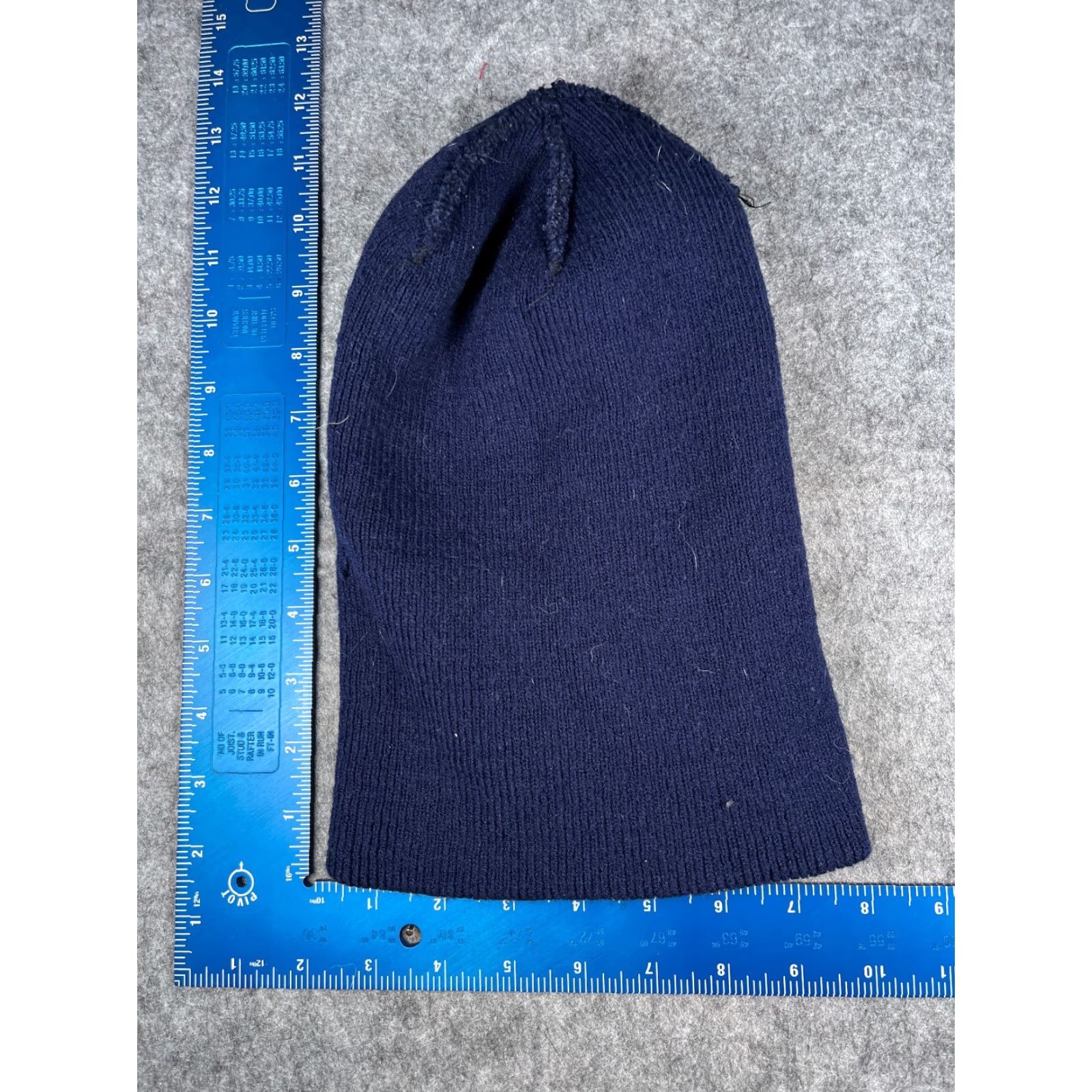 Vintage Beanie Toque Adult One Size Blue Knit 100% Acrylic Stretch Snow Ski Hat Womens Beanie Knit Blue Size ONE SIZE - 5 Thumbnail