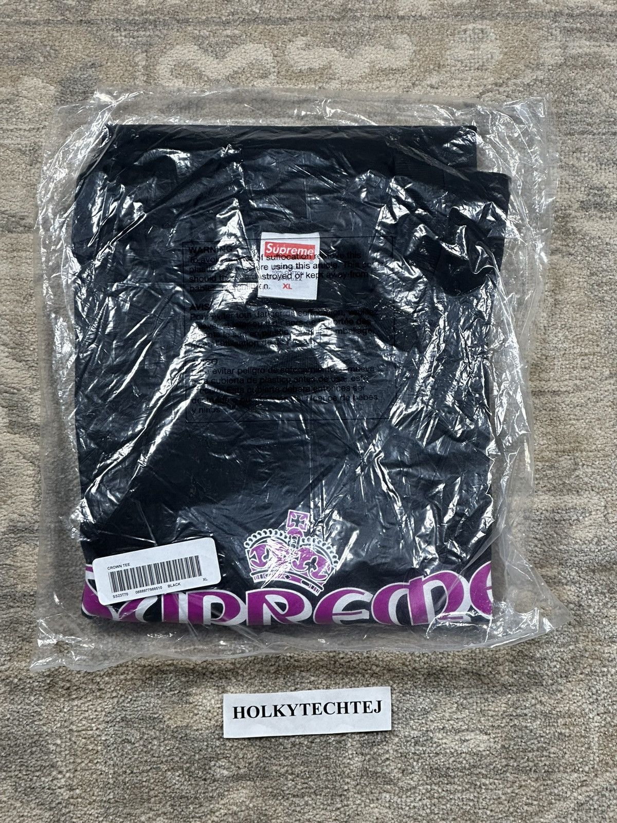 Supreme Supreme Crown Tee - Black - XL - SS23 Size US XL / EU 56 / 4 - 2 Thumbnail