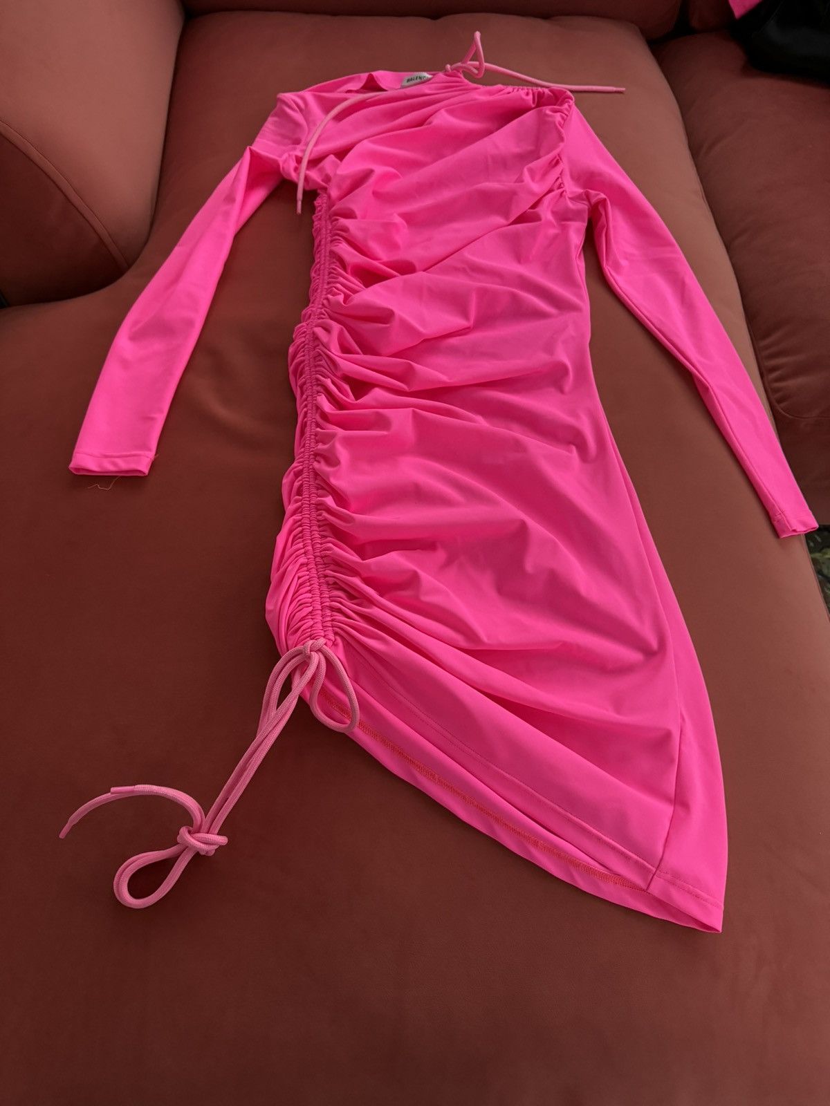 Balenciaga New Balenciaga bright pink mini dress, size S Size S / US 4 / IT 40 - 3 Thumbnail
