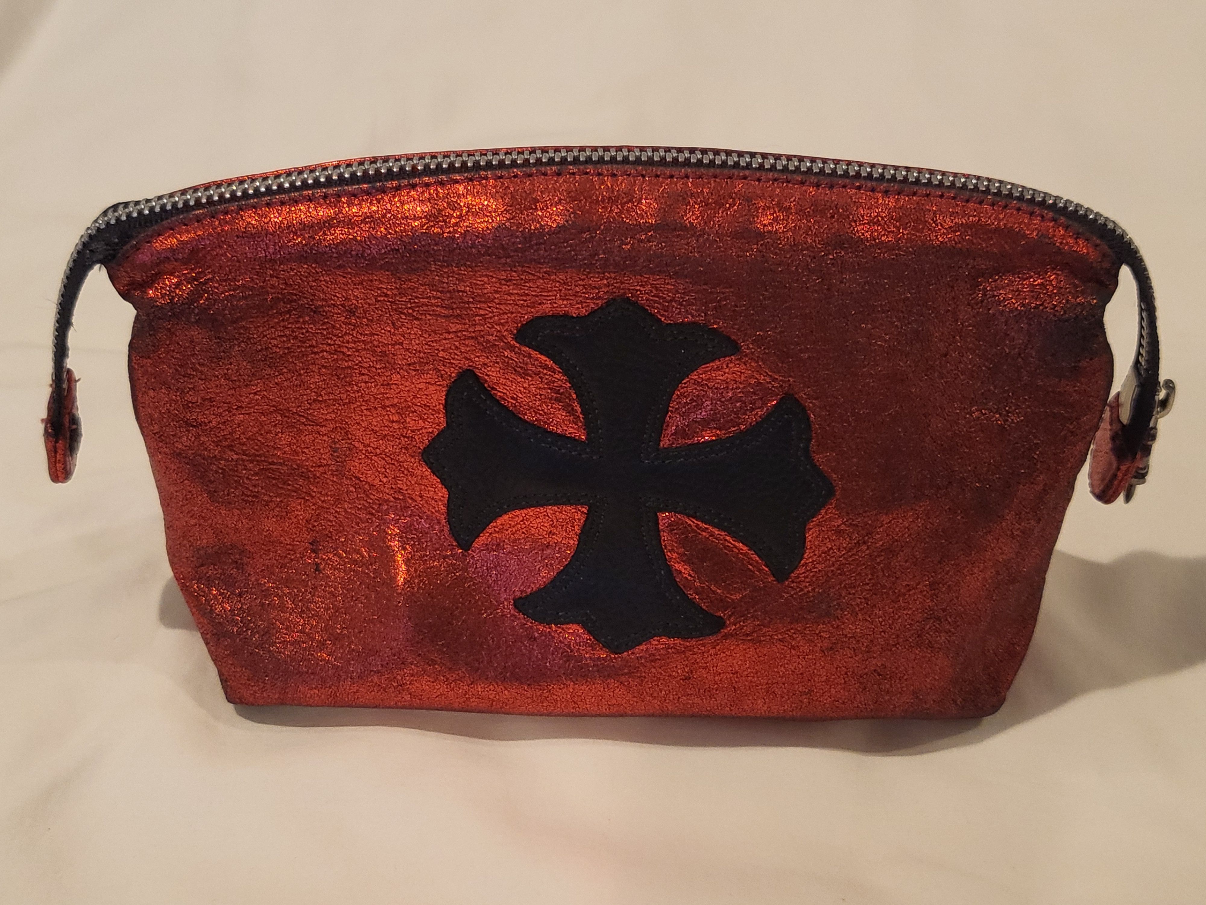 Chrome Hearts Chrome Hearts Red Leather Toiletry Dop Bag Size ONE SIZE - 13 Thumbnail