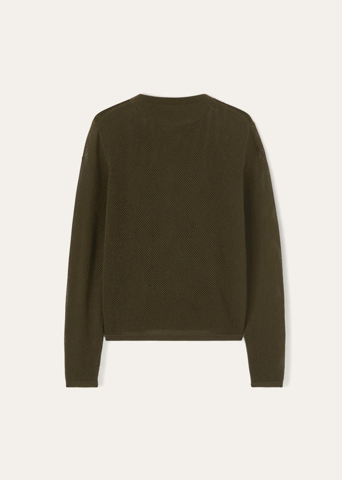 Loro Piana o1srvl11e0824 Port Douglas Crewneck Sweater in Olive Green Size XS / US 0-2 / IT 36-38 - 2 Thumbnail